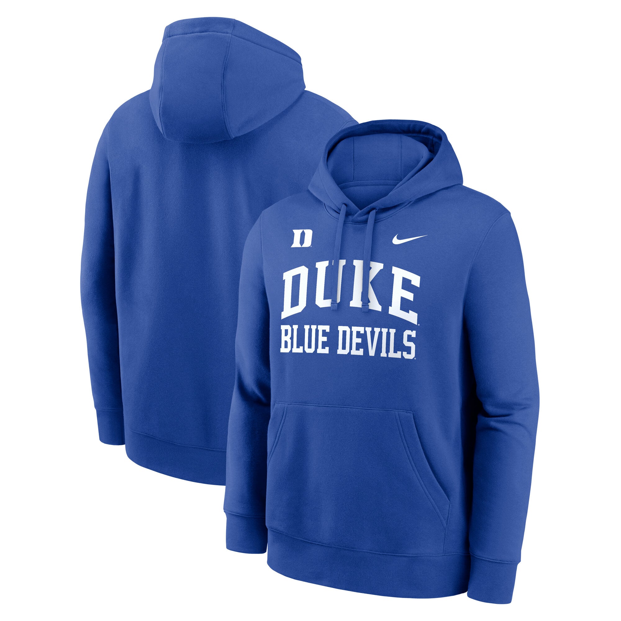 Men's Nike  Royal Duke Blue Devils Primetime Arched Club Fleece Pullover Hoodie