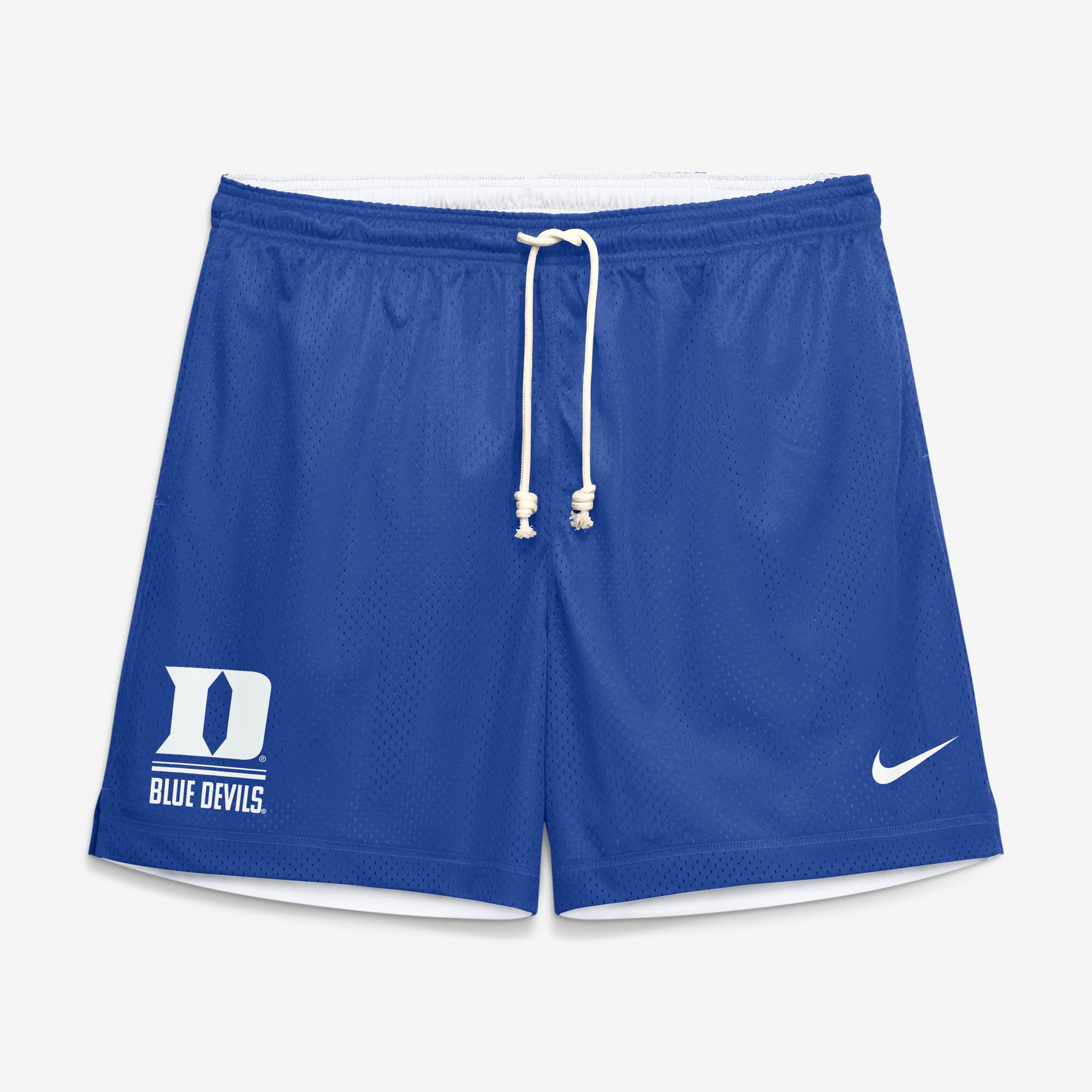 Short réversible Nike Duke Blue Devils Courtside bleu royal/blanc Dri-FIT pour homme