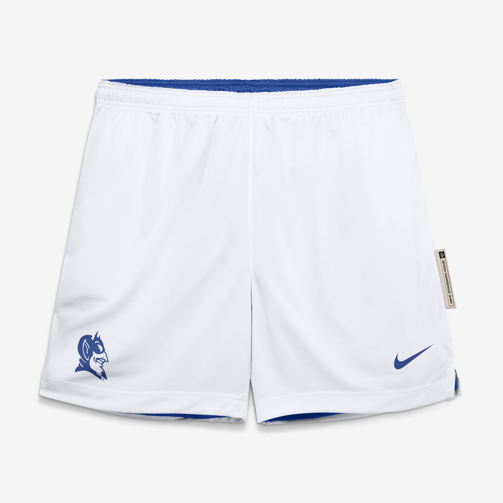 Short réversible Nike Duke Blue Devils Courtside bleu royal/blanc Dri-FIT pour homme