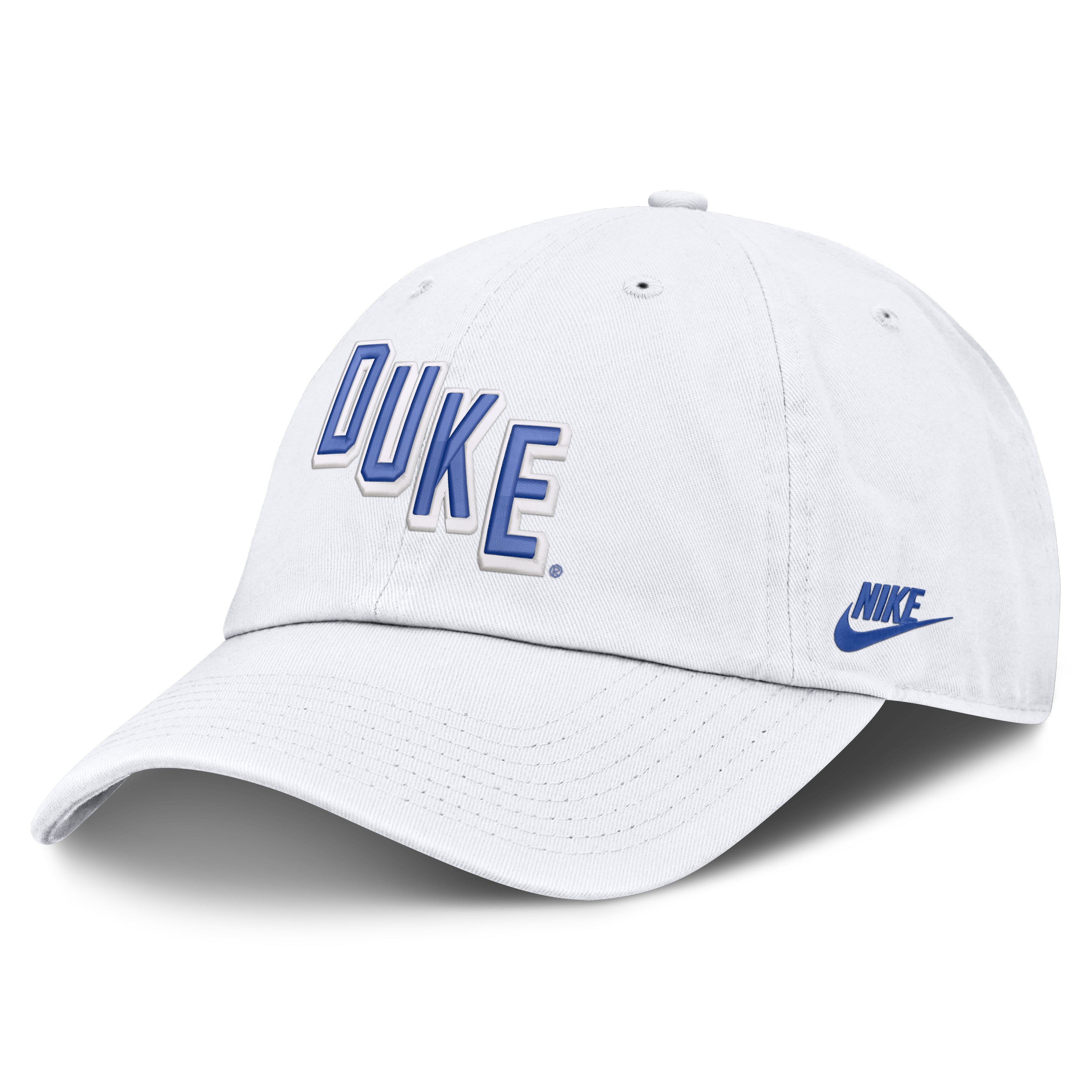 Casquette ajustable Nike blanche Duke Blue Devils Legacy Letter & Mascot Club pour homme