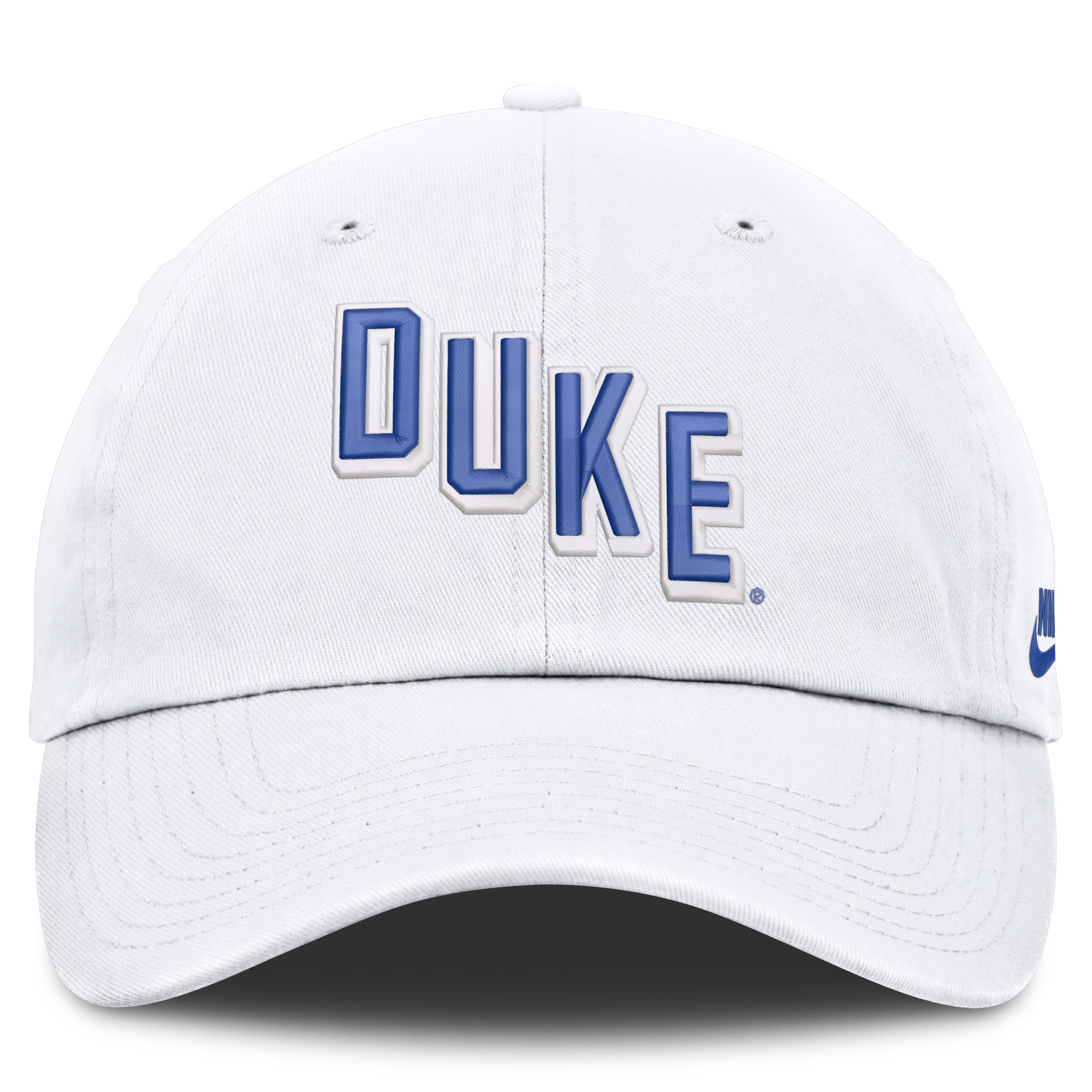 Casquette ajustable Nike blanche Duke Blue Devils Legacy Letter & Mascot Club pour homme