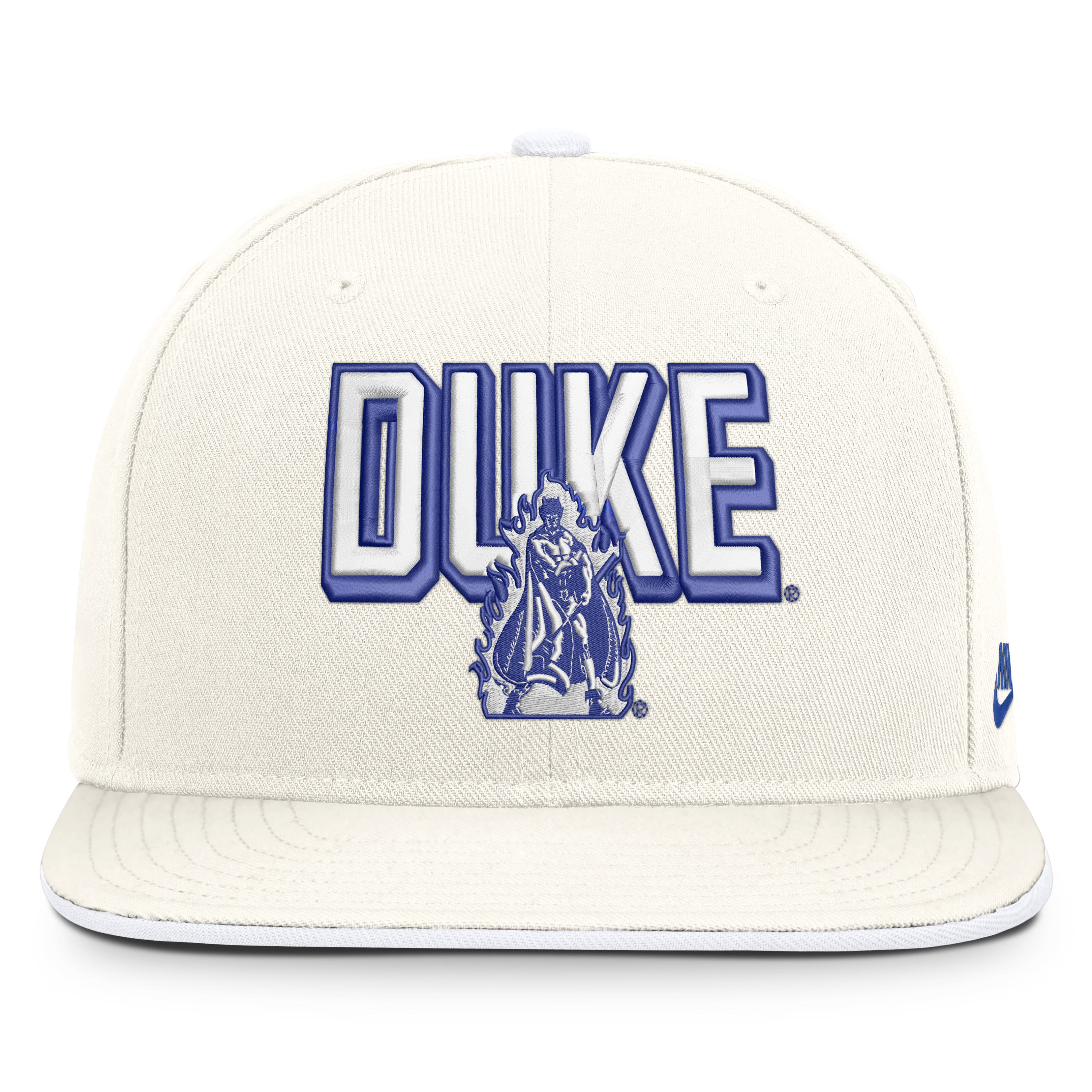 Casquette snapback Nike Pro blanche Duke Blue Devils Legacy Letter & Mascot pour homme