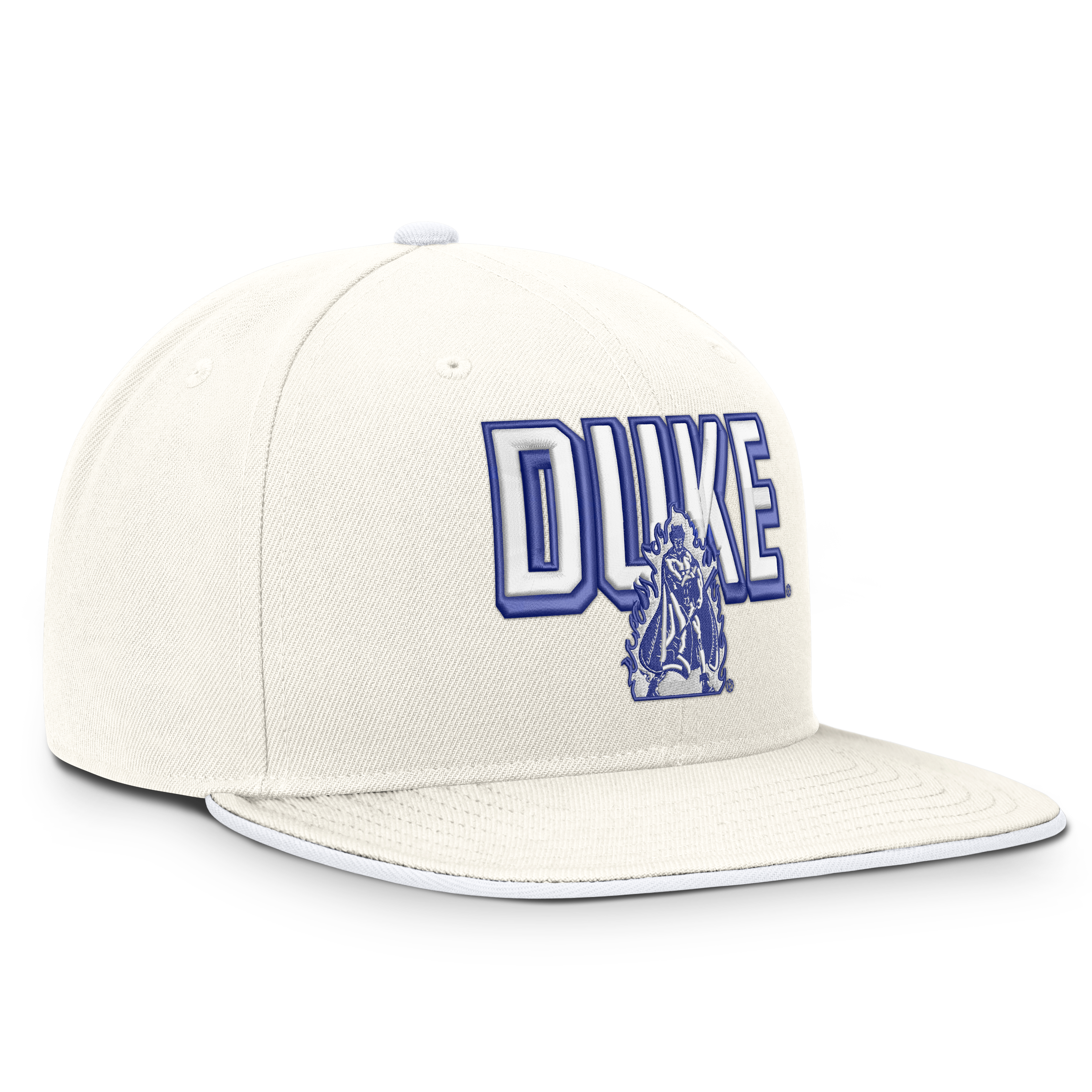 Casquette snapback Nike Pro blanche Duke Blue Devils Legacy Letter & Mascot pour homme