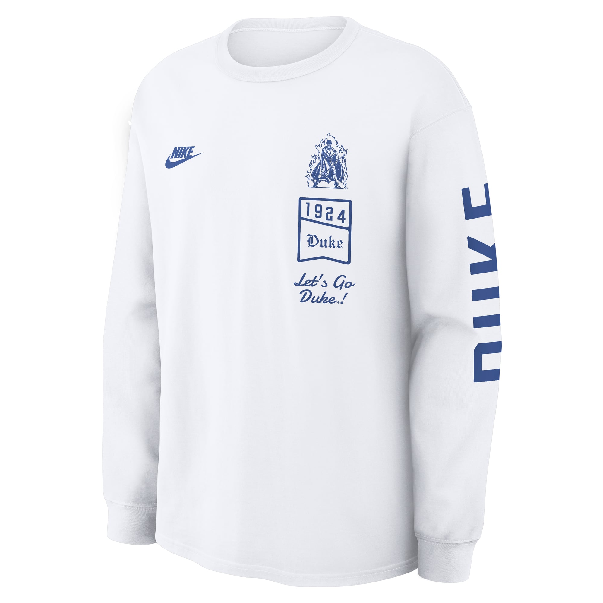T-shirt à manches longues Nike Duke Blue Devils Max 90 Legacy Multi Graphic blanc pour homme