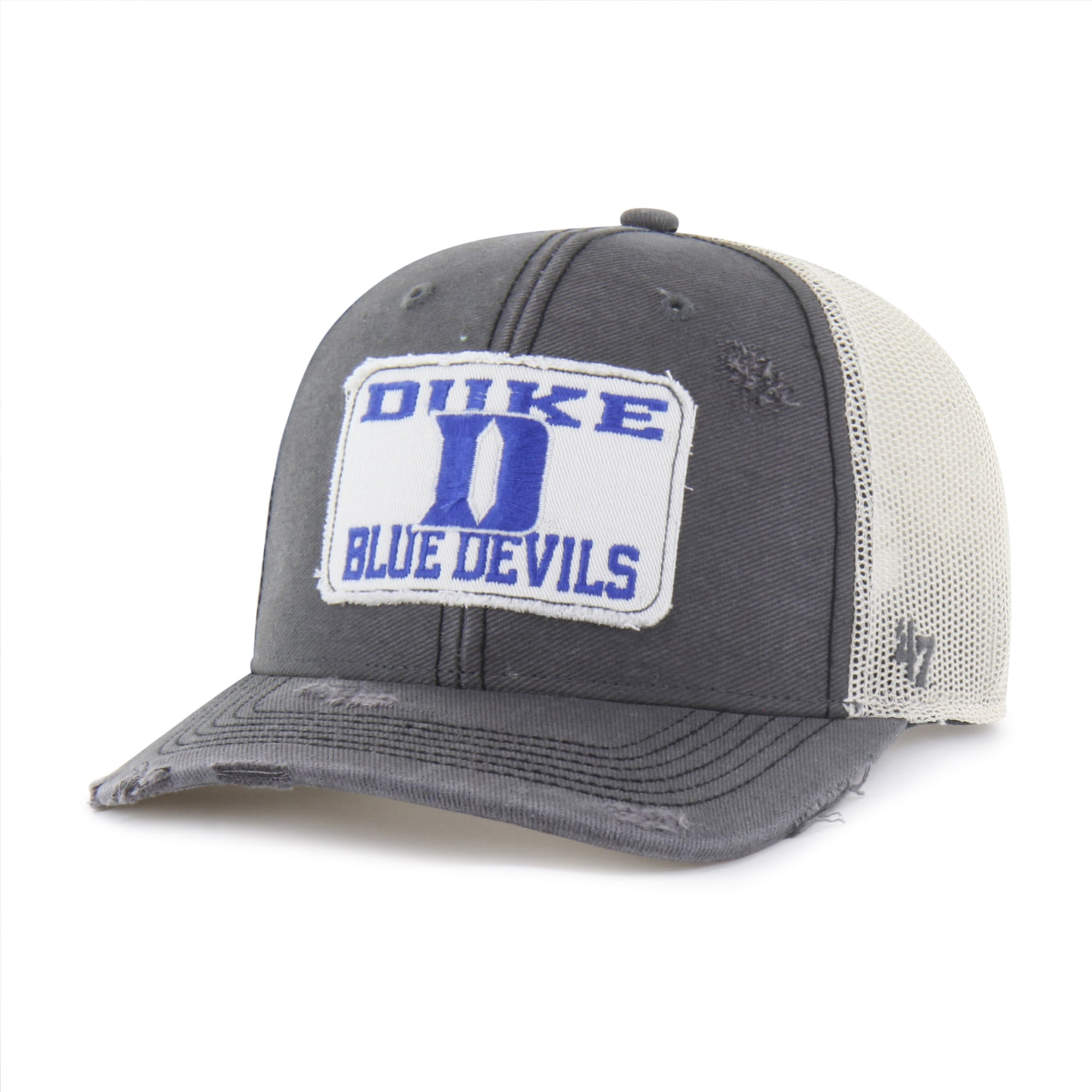 Casquette trucker unisexe '47 Charcoal Duke Blue Devils Egremont Well-Worn ajustable