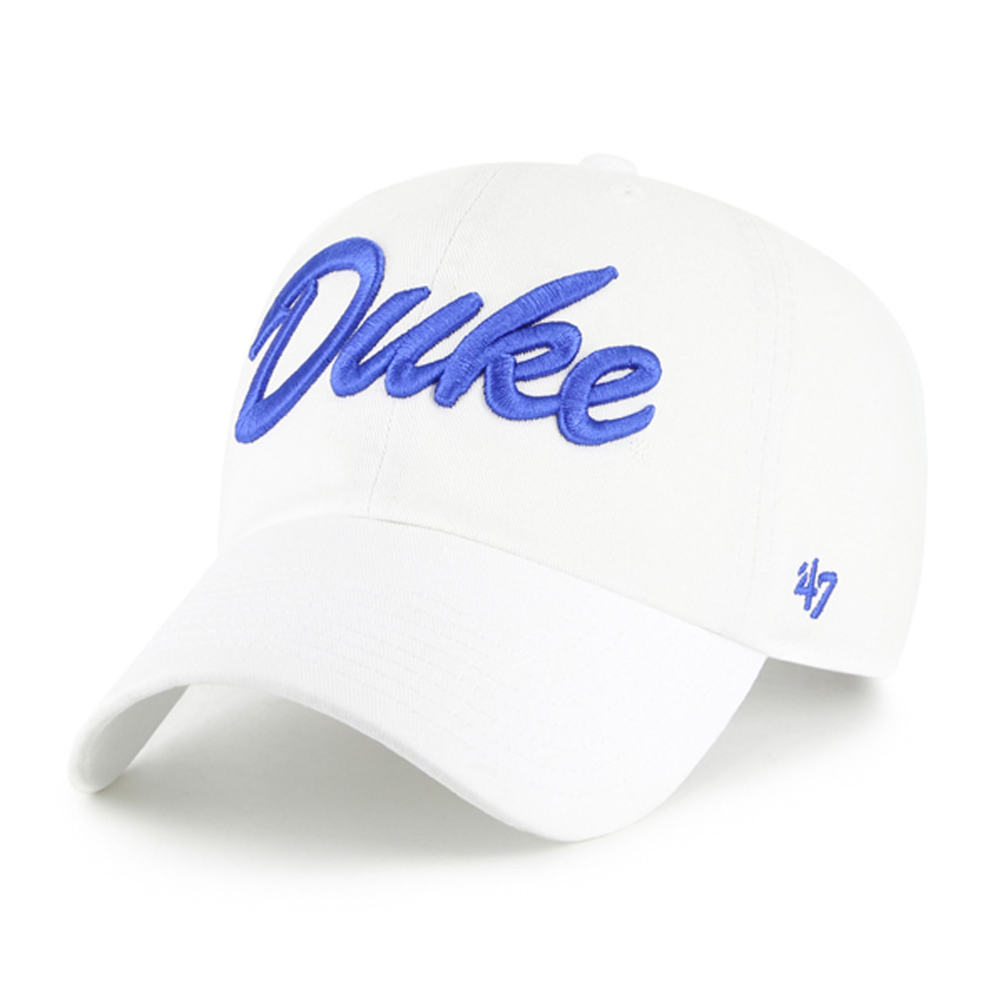 Unisex '47 Duke Blue Devils White Clean Up Adjustable Hat