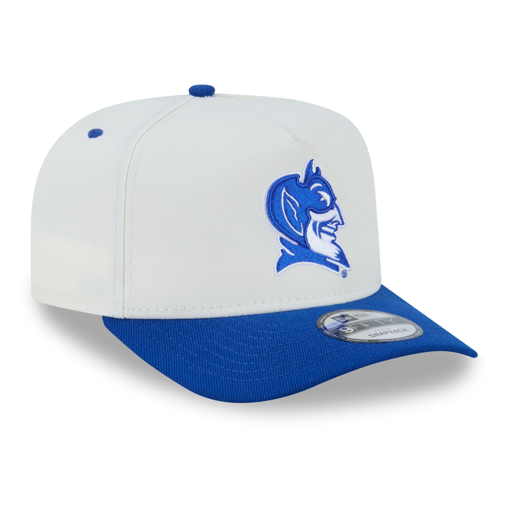 Casquette unisexe New Era 9FIFTY A-Frame Snapback blanche/bleu roi Duke Blue Devils