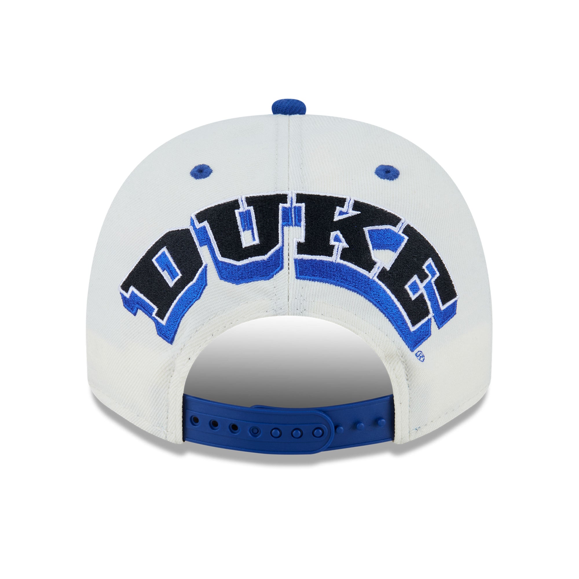 Casquette unisexe New Era 9FIFTY A-Frame Snapback blanche/bleu roi Duke Blue Devils
