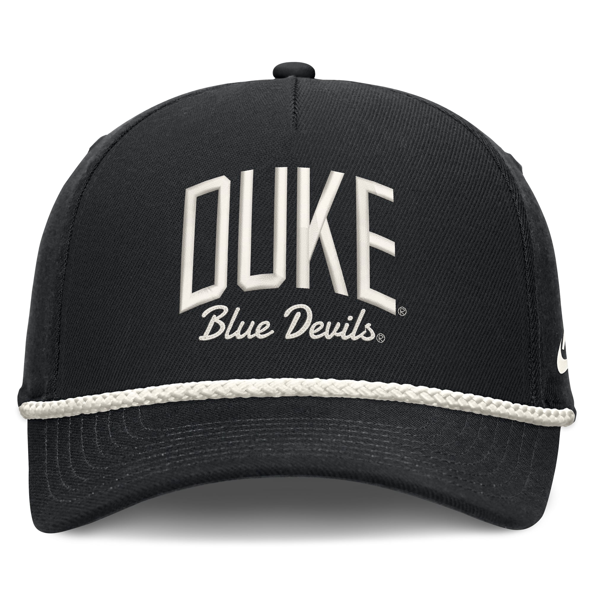 Casquette unisexe Nike noire Duke Blue Devils à lettres et taille ajustable