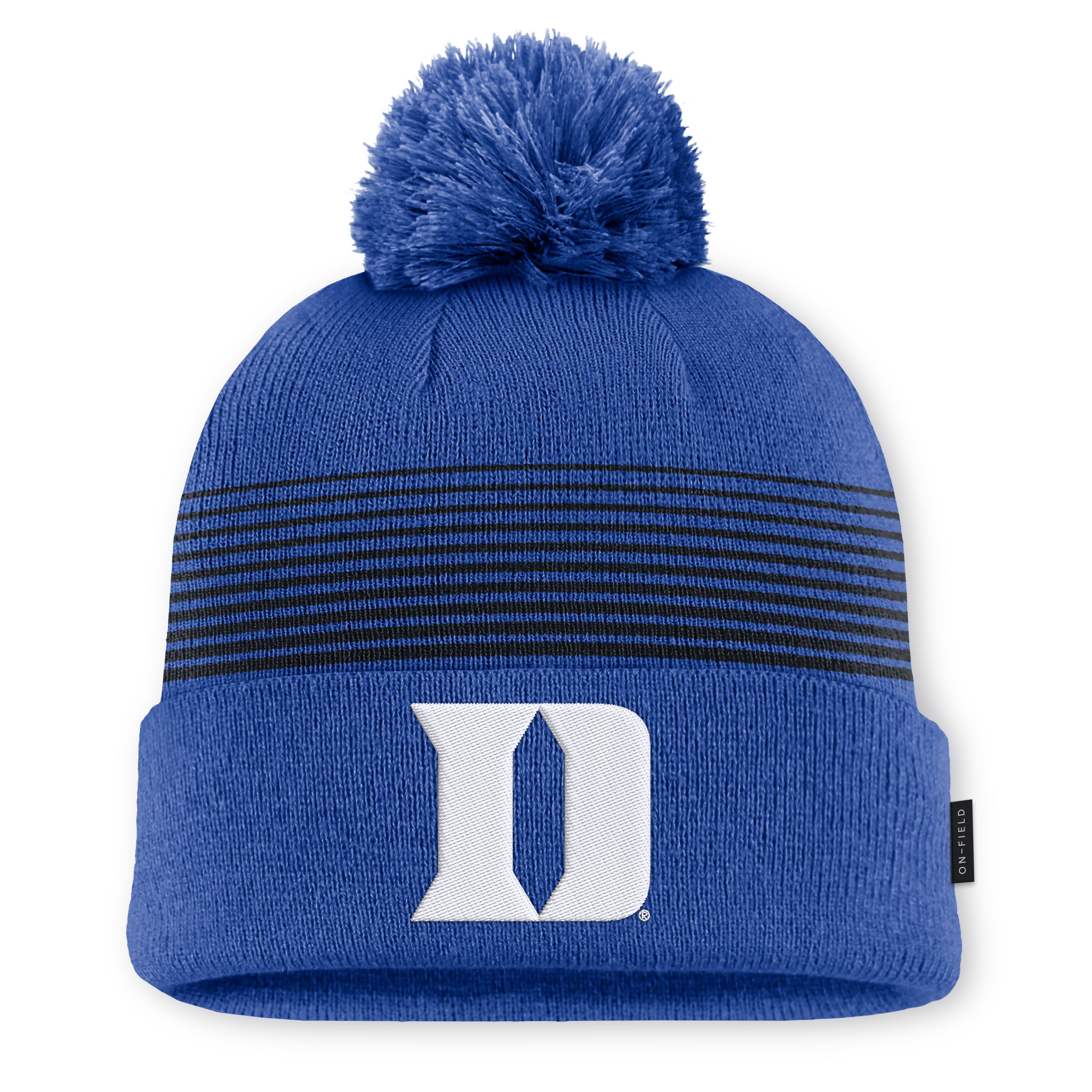 Bonnet unisexe Nike Royal Duke Blue Devils 2026 On-Field à revers et pompon