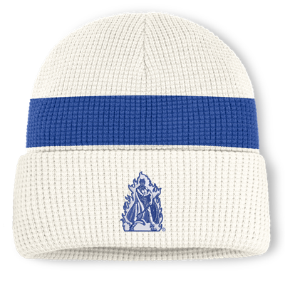  Duke Blue Devils Nike Unisex Legacy Letter Cuffed Knit Hat - White