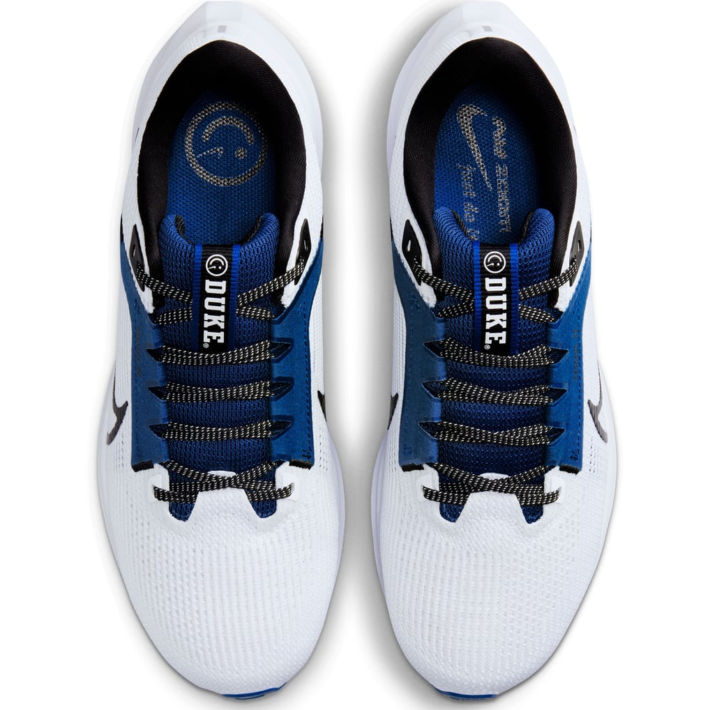 Unisex Nike White Duke Blue Devils Zoom Pegasus 40 Running Shoe display picture 1