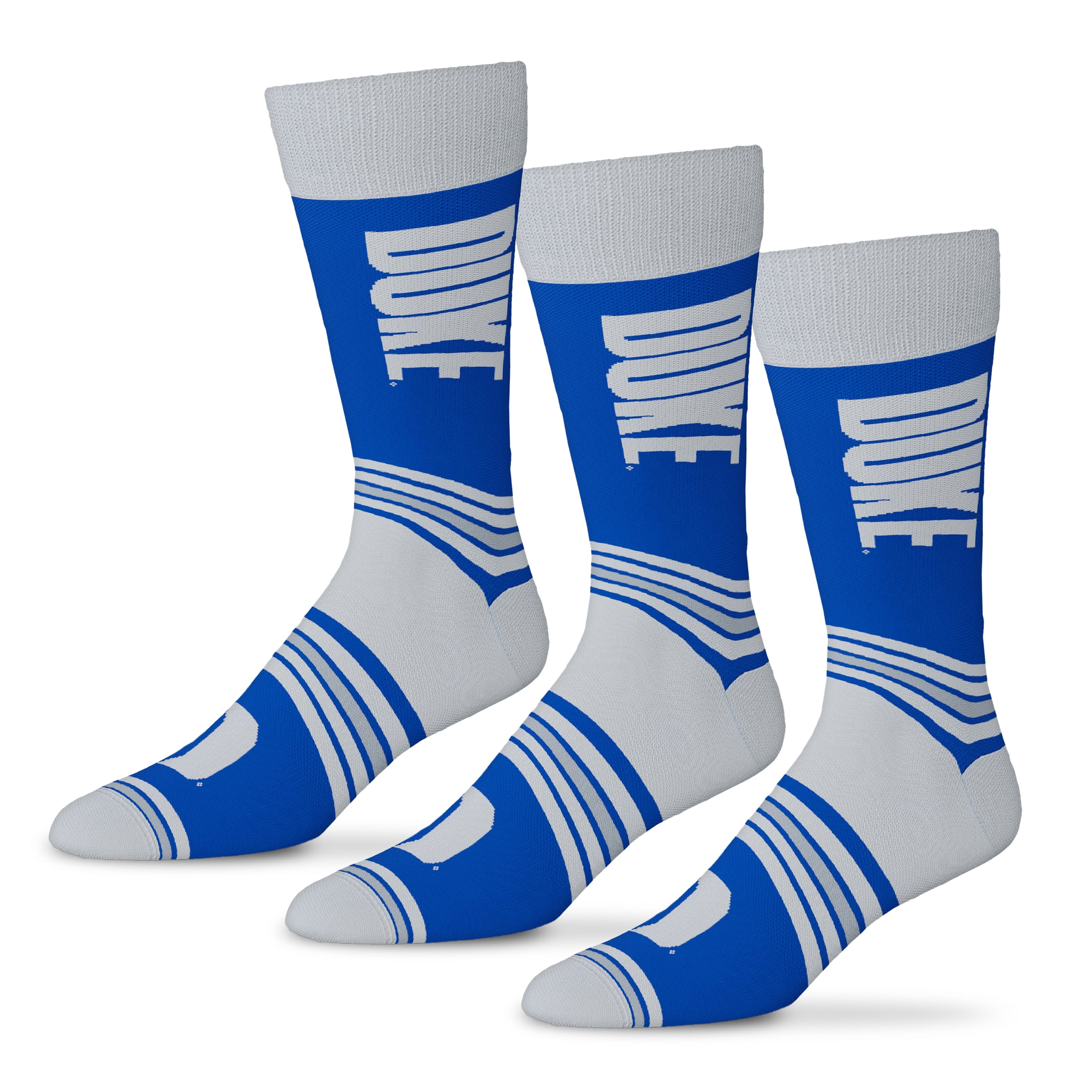 Unisex Starter Royal Duke Blue Devils Rally Cry 3-Pack Socks Set