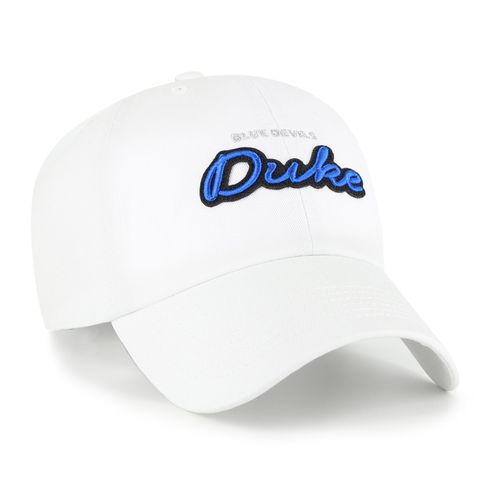 Women's '47 White Duke Blue Devils Trendy Script Clean Up Adjustable Hat