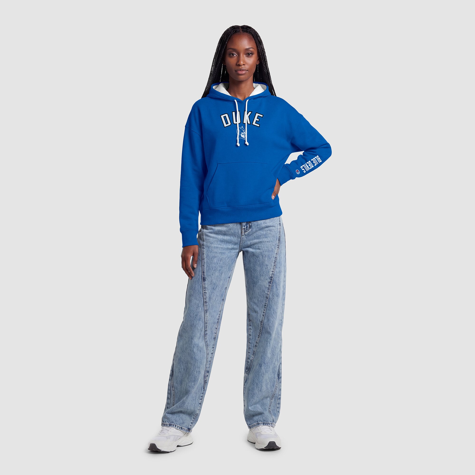 Sweat à capuche polaire Champion Royal Duke Blue Devils pour femme