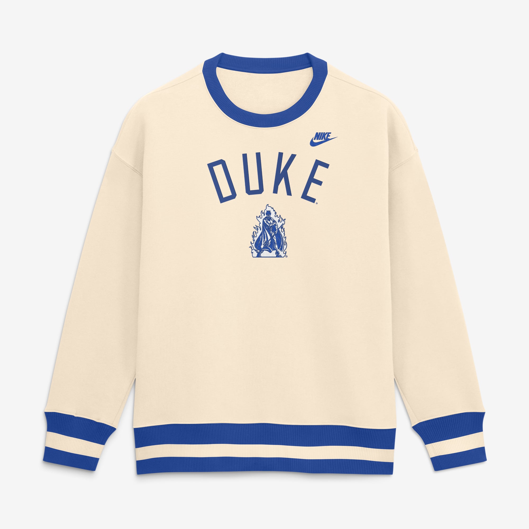Sweat-shirt Nike Duke Blue Devils oversize Legacy Arch Phoenix, couleur naturelle, pour femme