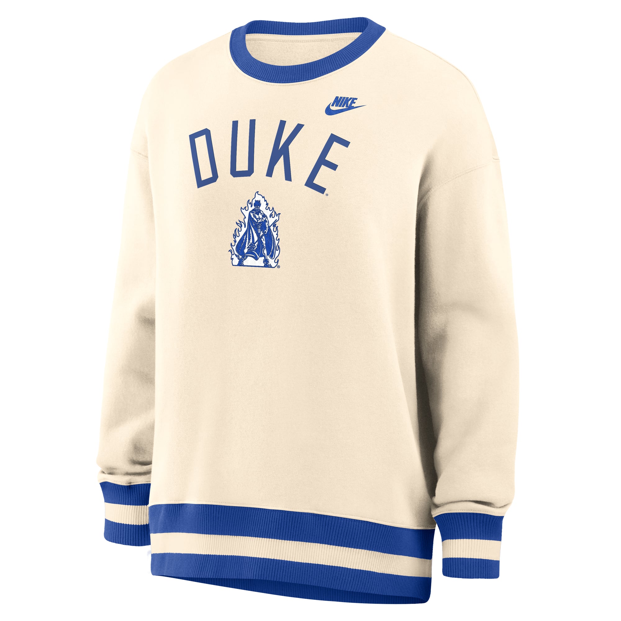 Sweat-shirt Nike Duke Blue Devils oversize Legacy Arch Phoenix, couleur naturelle, pour femme
