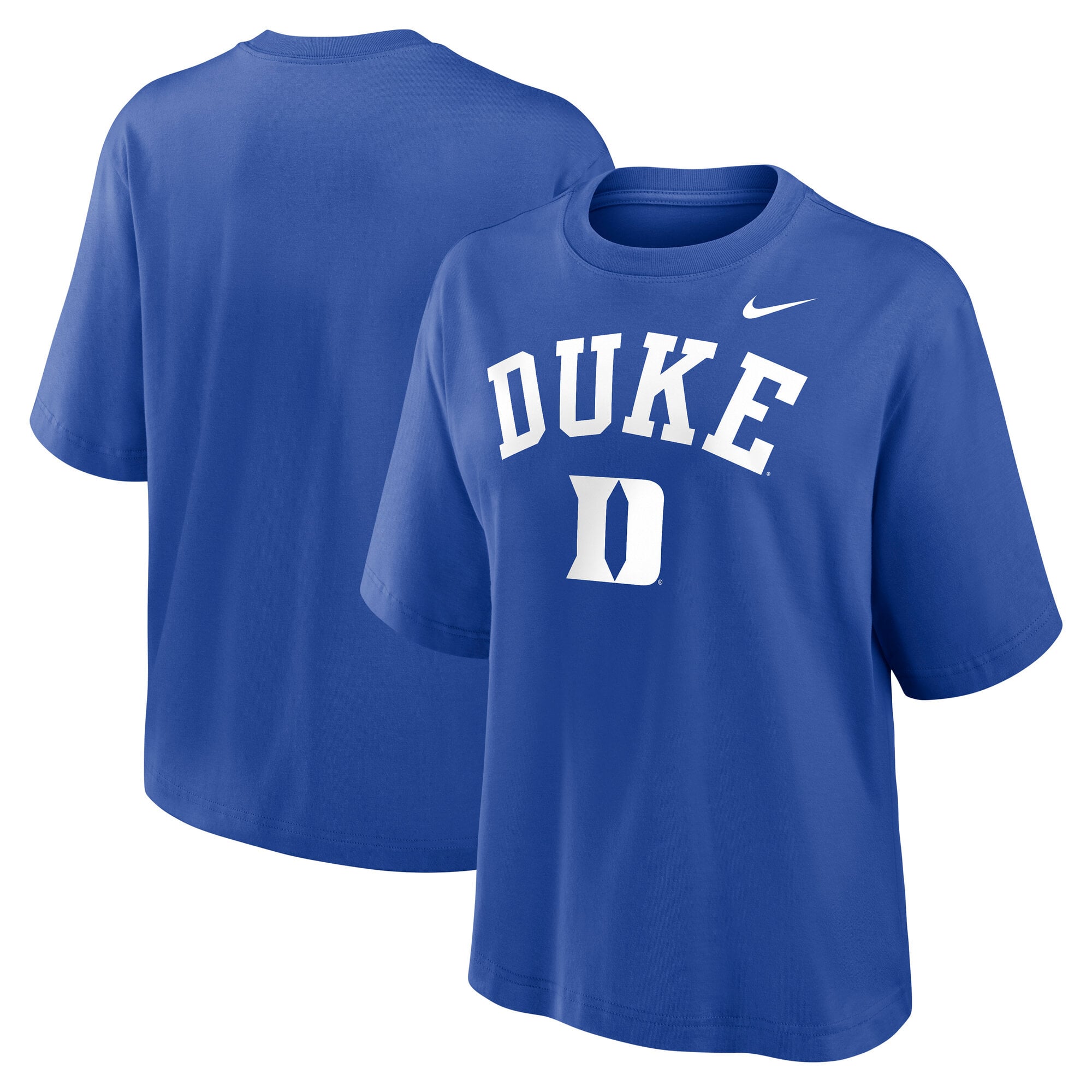 Women's Nike  Royal Duke Blue Devils Arch Logo Boxy T-Shirt