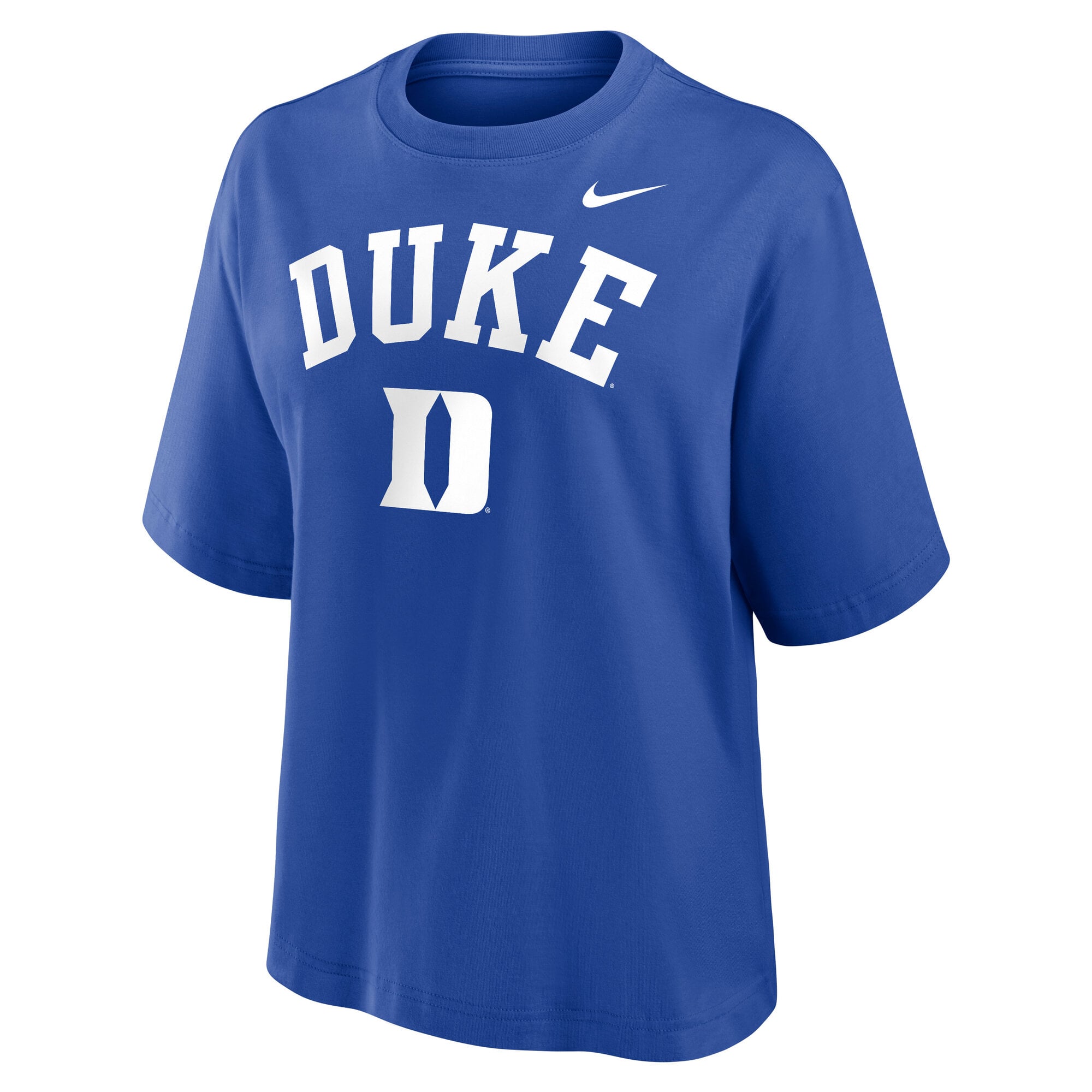 Women's Nike  Royal Duke Blue Devils Arch Logo Boxy T-Shirt