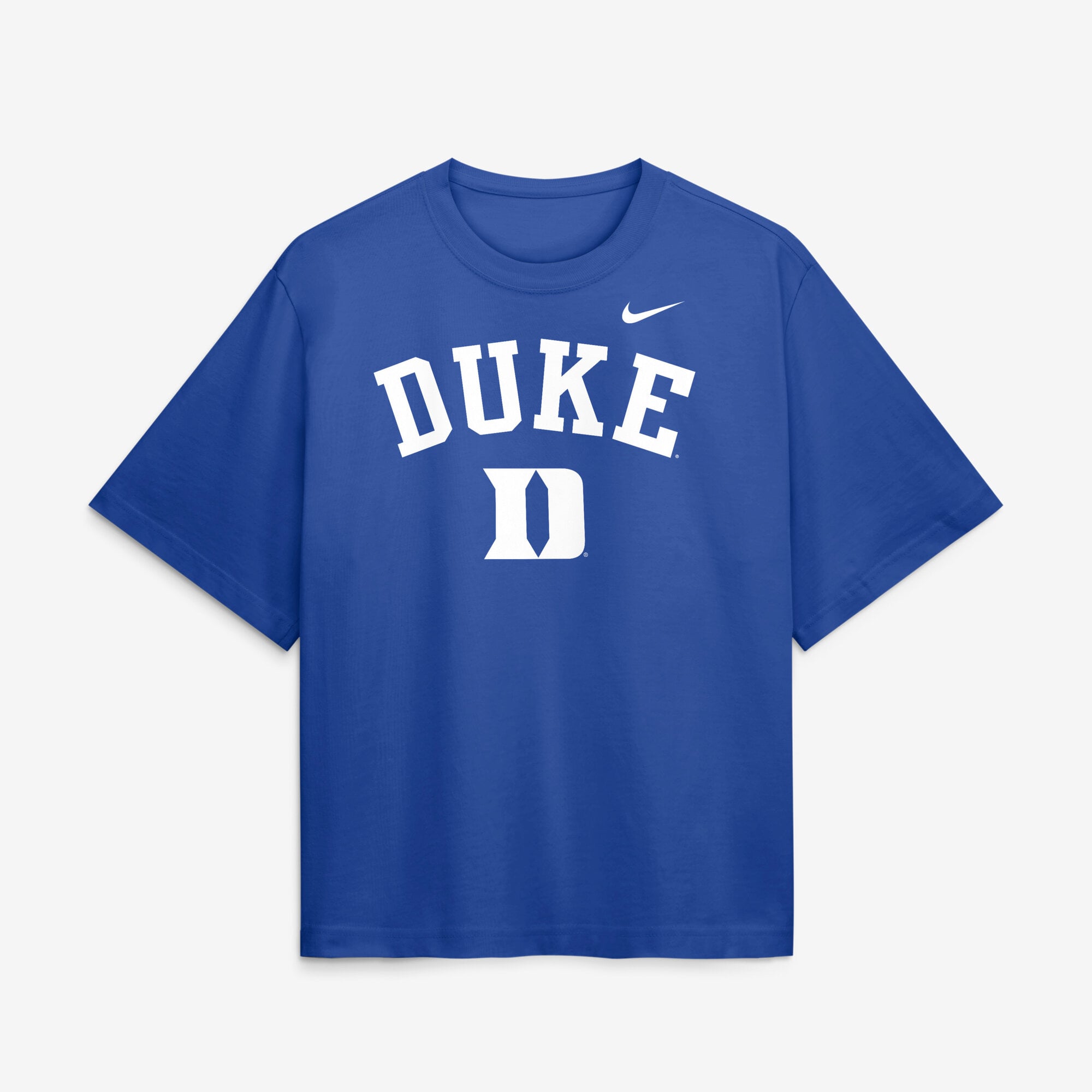Women's Nike  Royal Duke Blue Devils Arch Logo Boxy T-Shirt