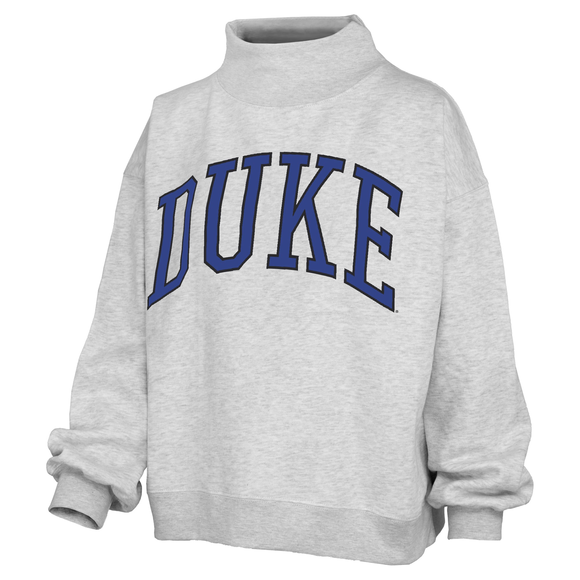 Sweat-shirt à col montant Nelson oversize gris chiné Duke Blue Devils pour femme, de la marque Pressbox.