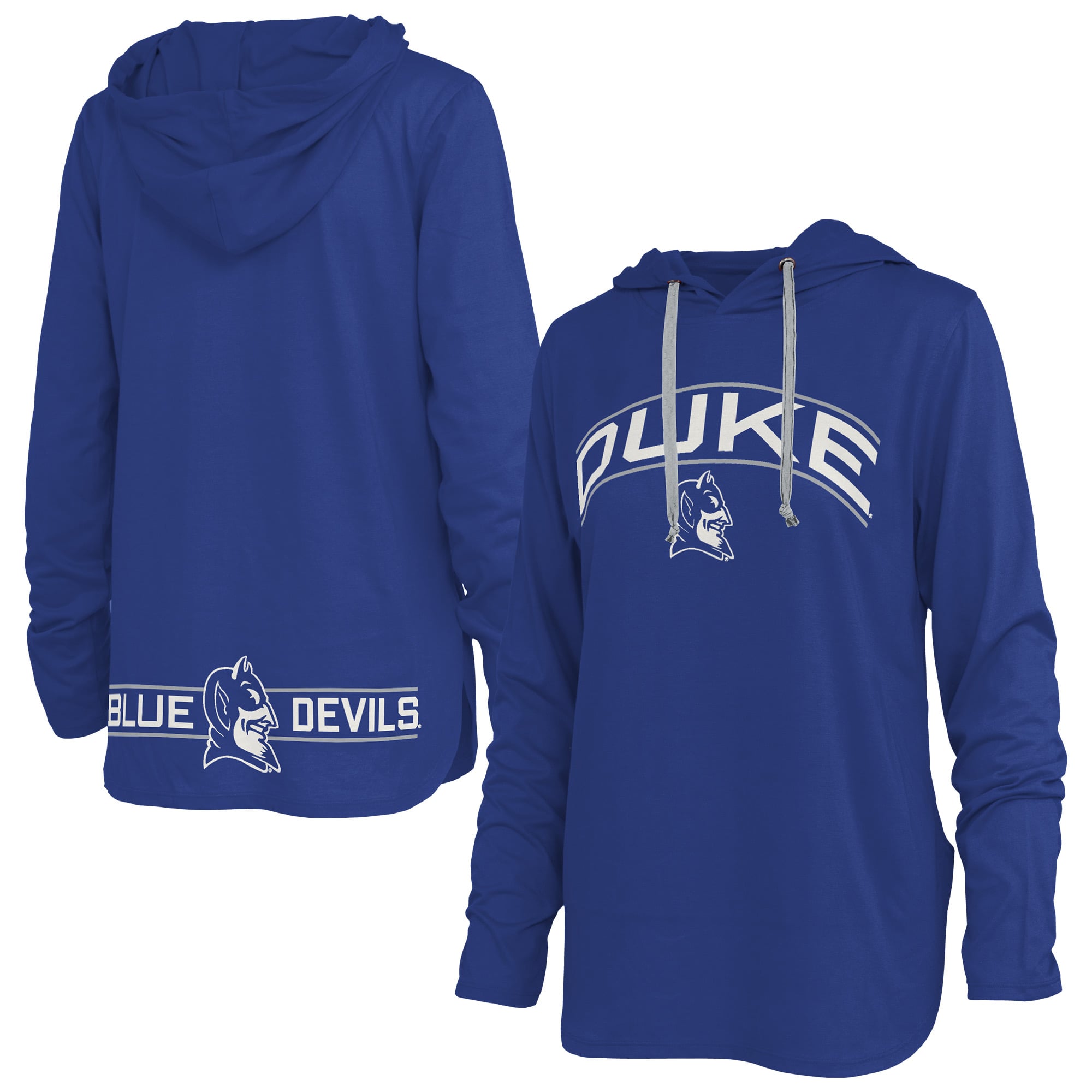 T-shirt à capuche manches longues pour femmes Pressbox Royal Duke Blue Devils Allie