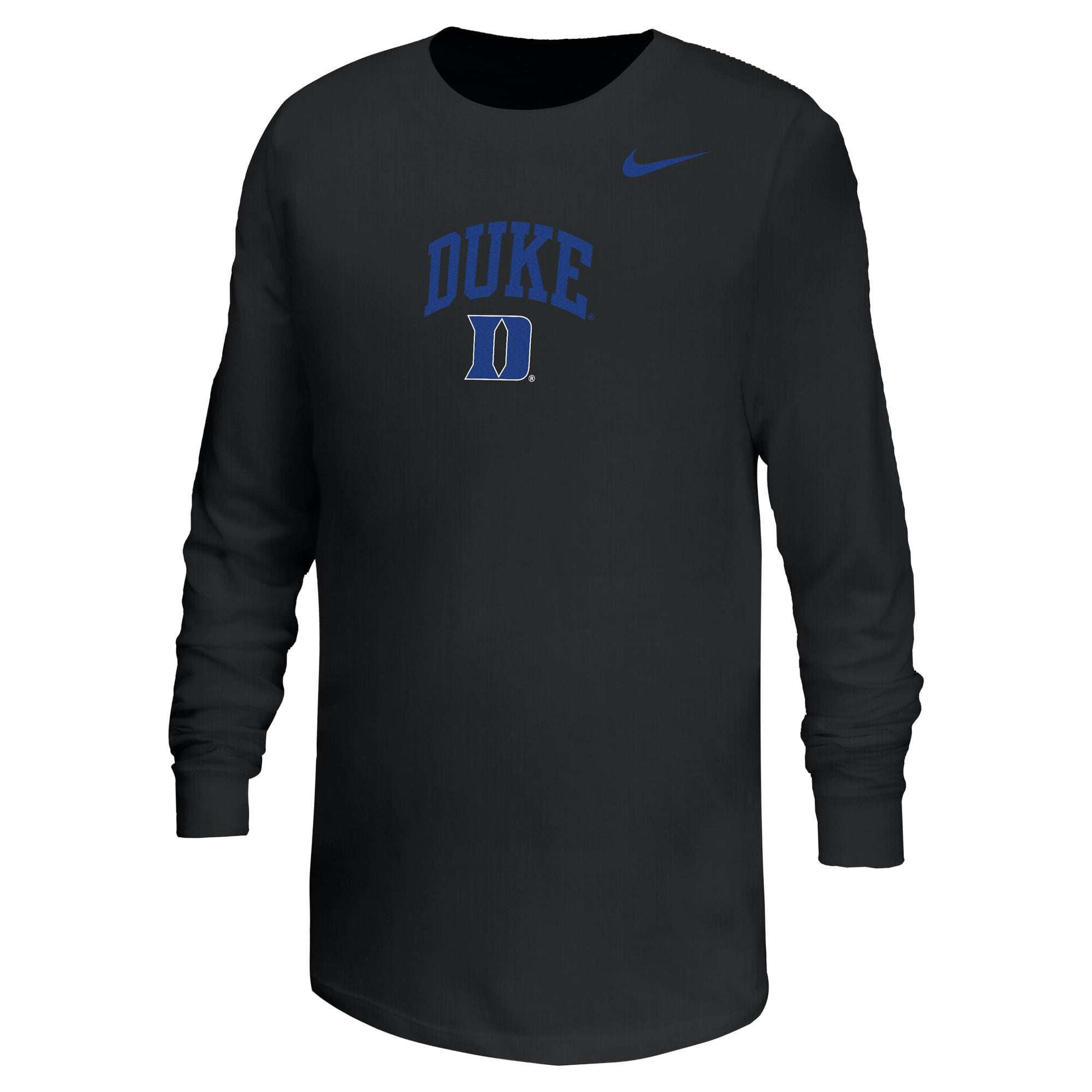T-shirt à manches longues Nike Duke Blue Devils Arched Core noir pour enfant
