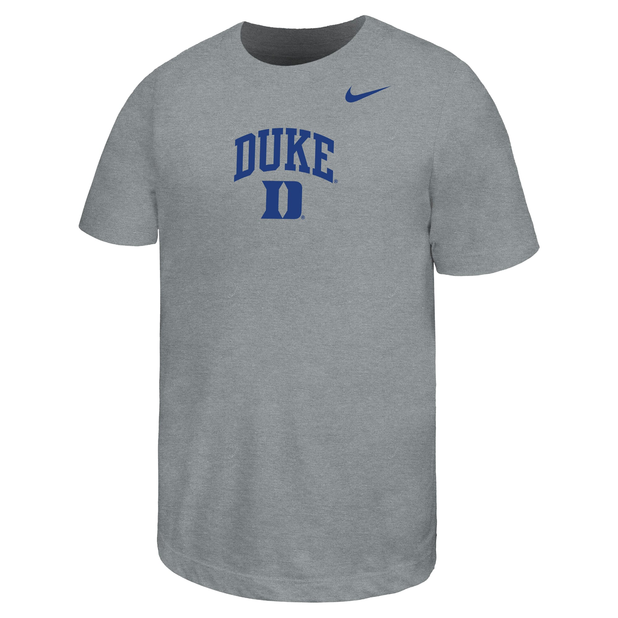 Youth Nike  Gray Duke Blue Devils Arched Name Drop T-Shirt