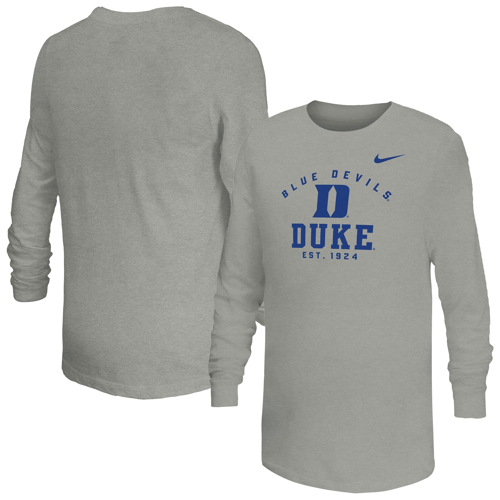 Youth Nike  Gray Duke Blue Devils Legend Dri-FIT Long Sleeve T-Shirt