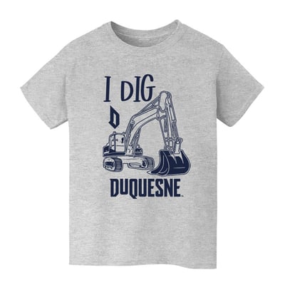 Duquesne Dukes Vive La Fete Youth Excavator T-Shirt - Gray