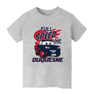  Duquesne Dukes Vive La Fete Youth Full Speed T-Shirt - Gray