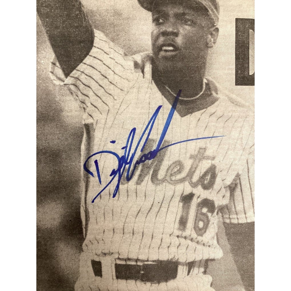 Gooden Dwight Doc Gooden Signed Daily News Newspaper Baseball Mets Autograph TPG