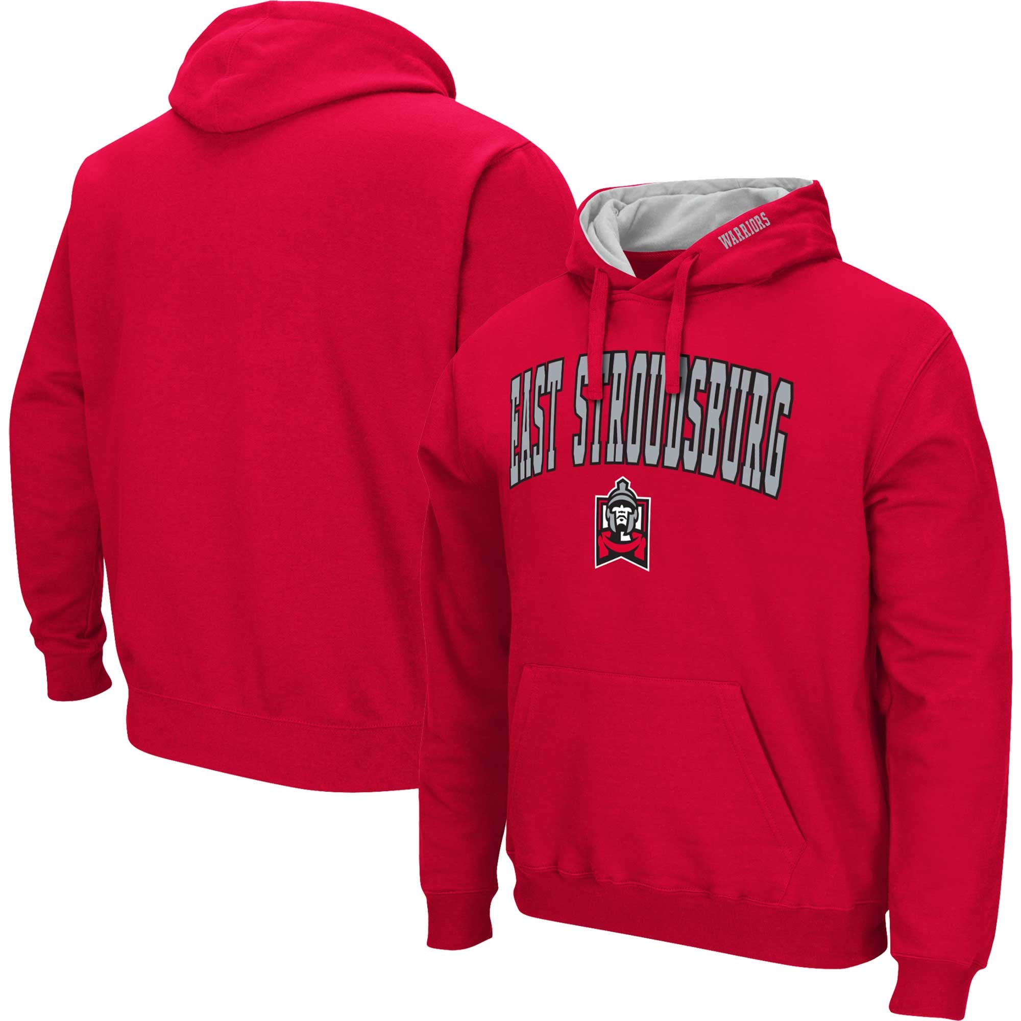 Sweat à capuche Colosseum Red East Stroudsburg Warriors Arch & Logo pour homme