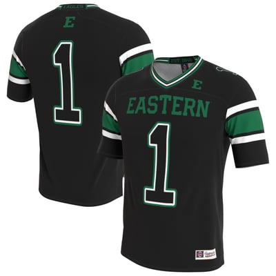 Eastern Michigan Eagles GameDay Greats Unisex Lightweight Collegiate Football Blackout Fashion Jersey