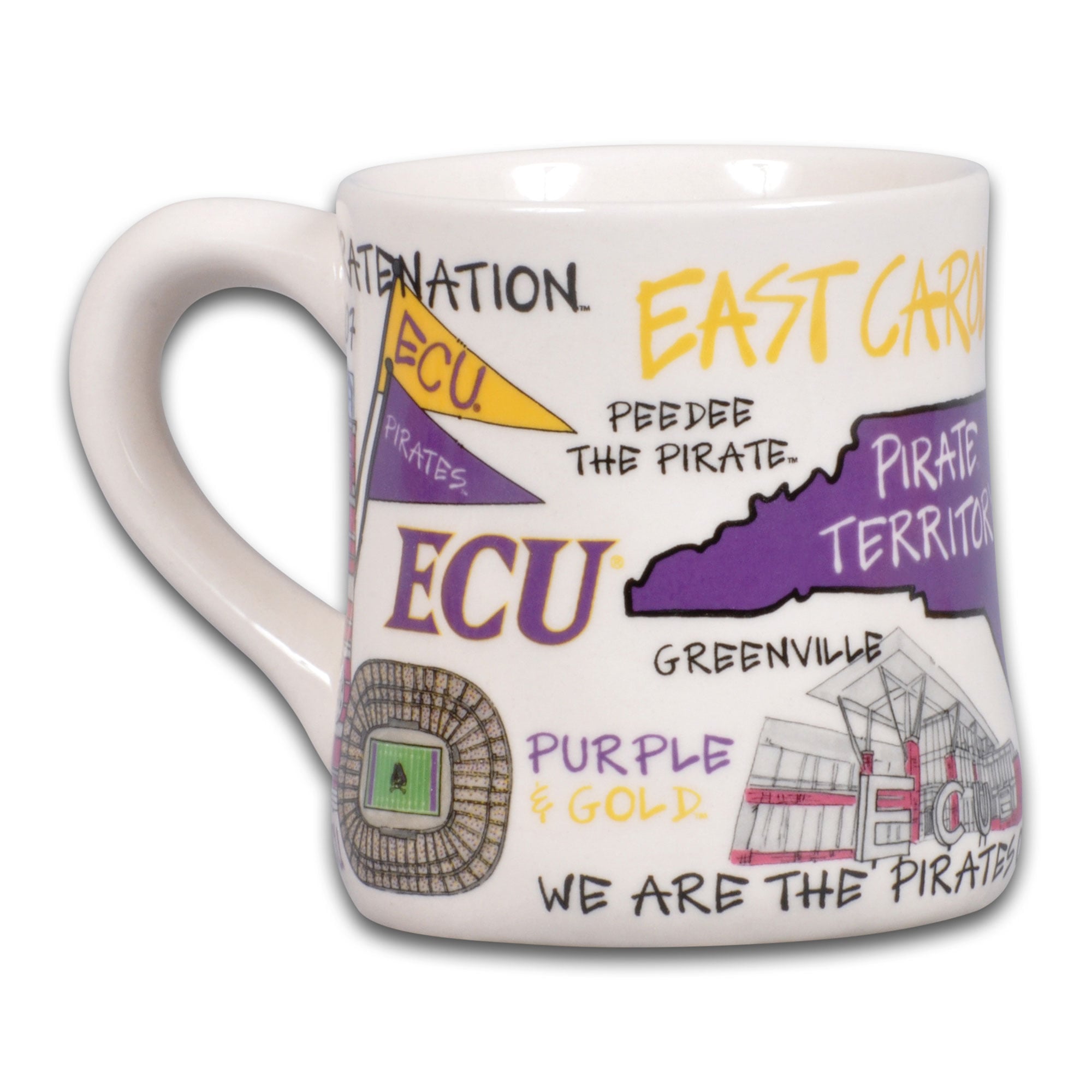 Mug en céramique ECU Pirates Icon 20 oz.
