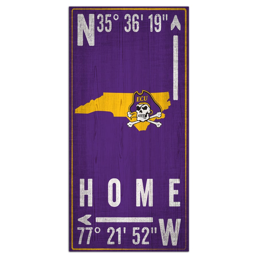 ECU Pirates 6'' x 12'' Team Coordinate Sign