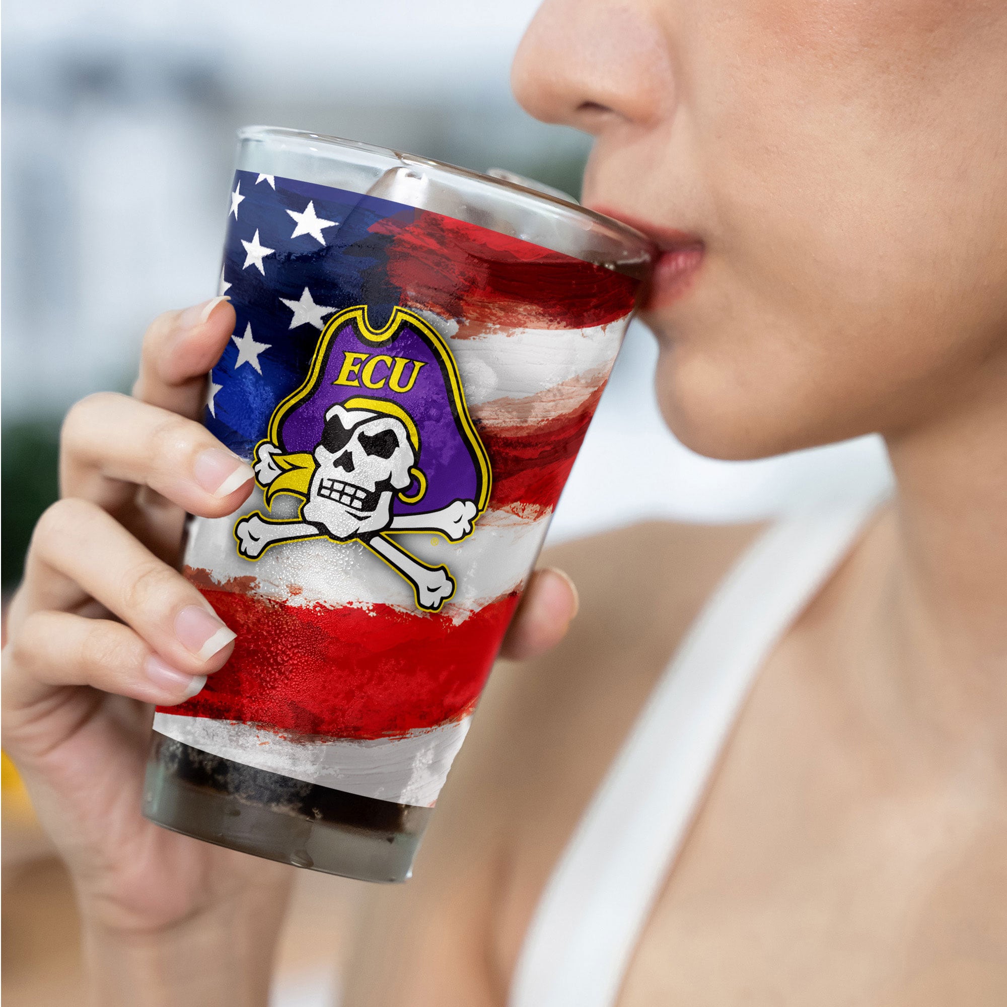 ECU Pirates Two-Pack 16oz. Americana Pint Glass Set