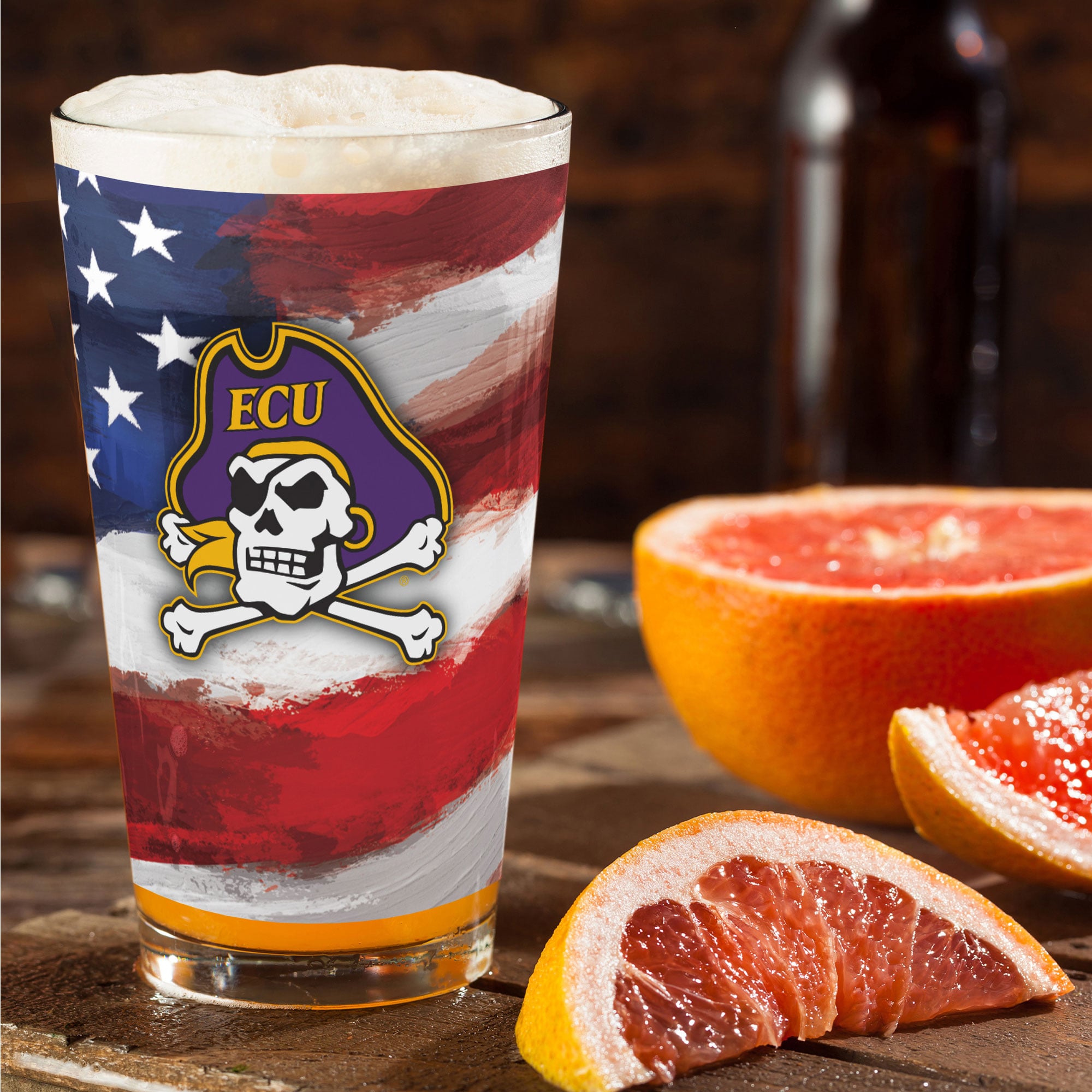 ECU Pirates Two-Pack 16oz. Americana Pint Glass Set