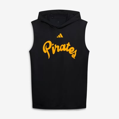 ECU Pirates adidas Retro Sleeveless Hoodie - Black
