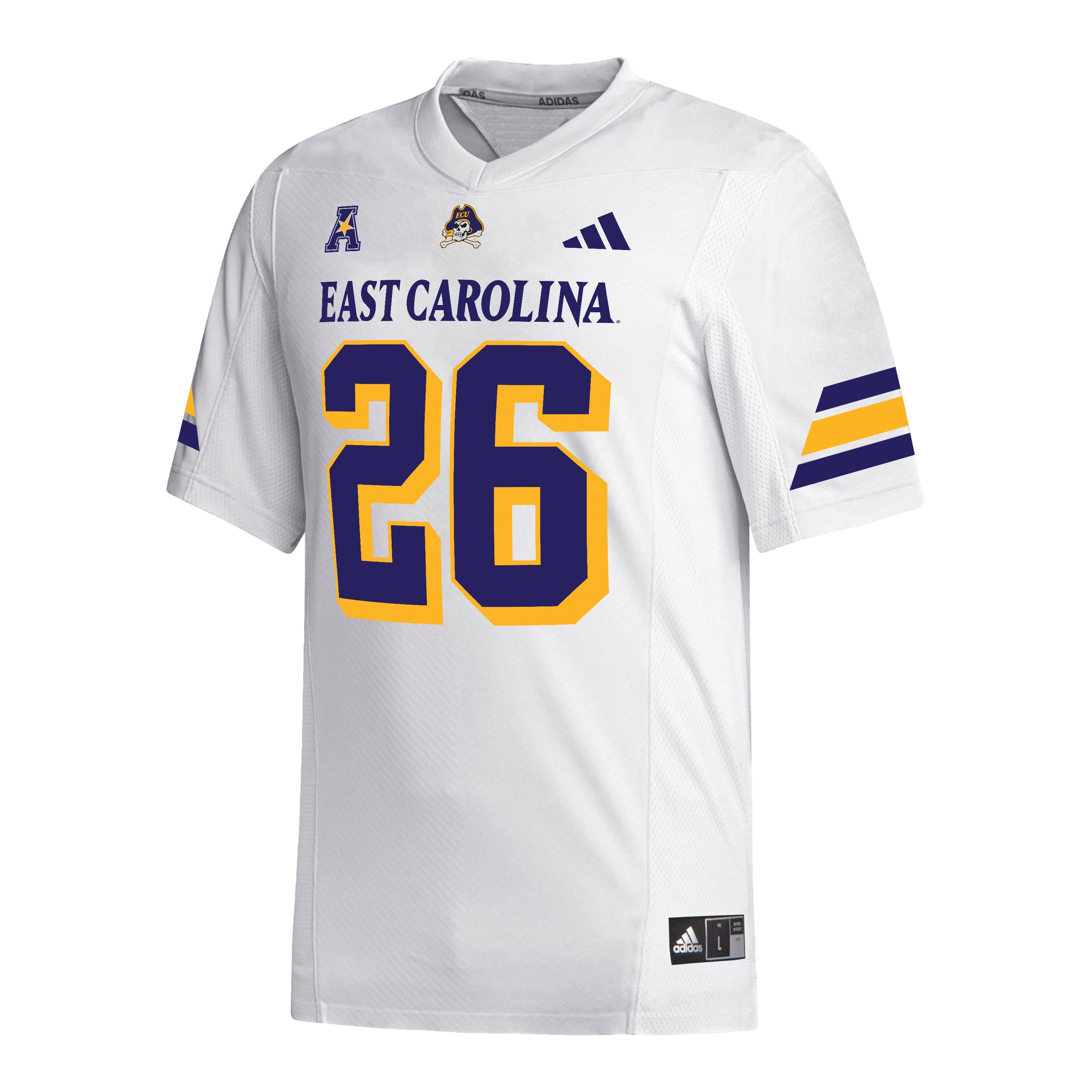 Maillot de football réplique adidas n° 26 blanc ECU Pirates pour homme