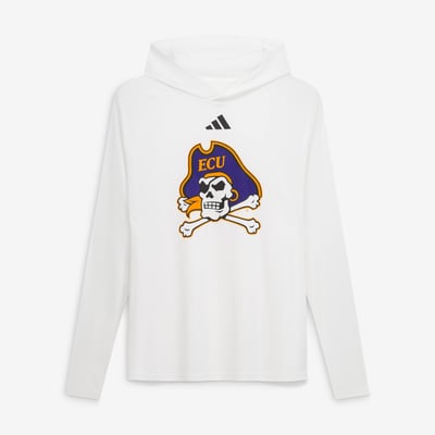  ECU Pirates adidas Hoodie - White