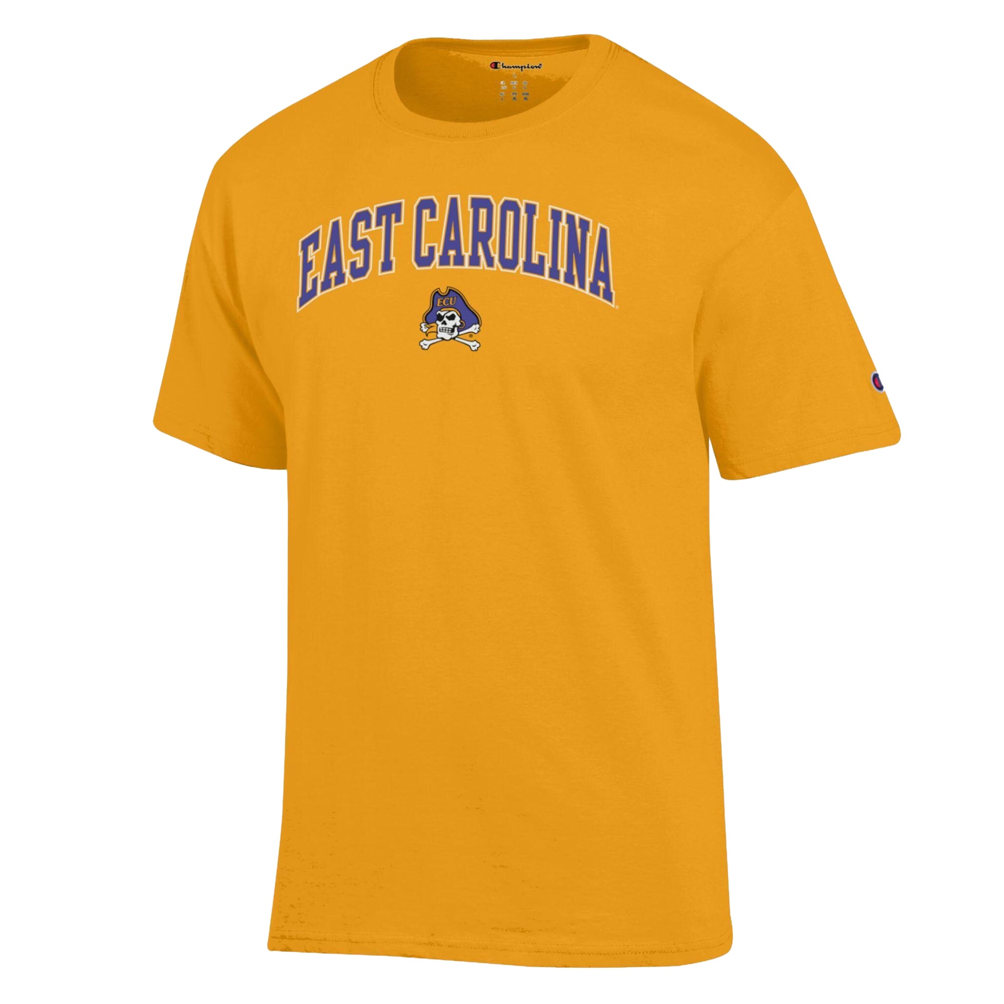 T-shirt Champion Gold ECU Pirates Arch Logo pour homme