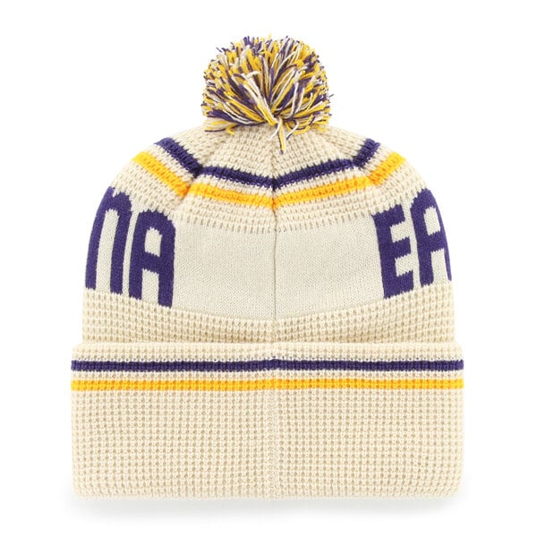 Bonnet unisexe '47 Cream ECU Pirates Quattrle en maille gaufrée à revers avec pompon