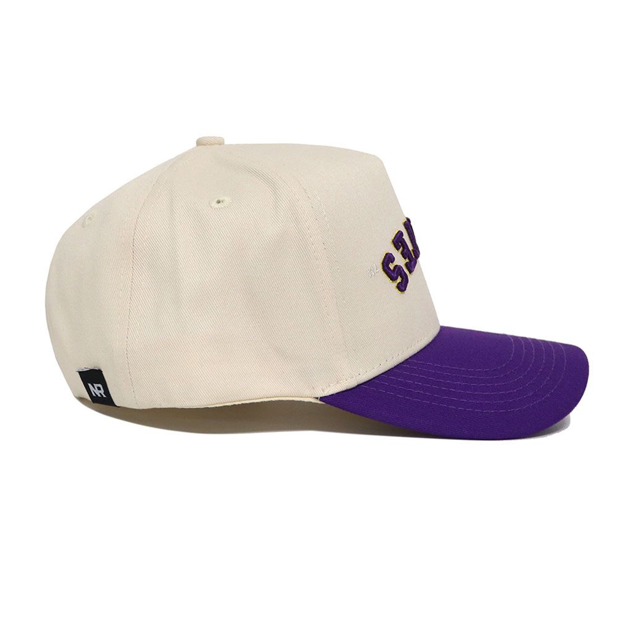 Casquette unisexe No Rivals Natural/Purple ECU Pirates Upside Down Classic Colors ajustable