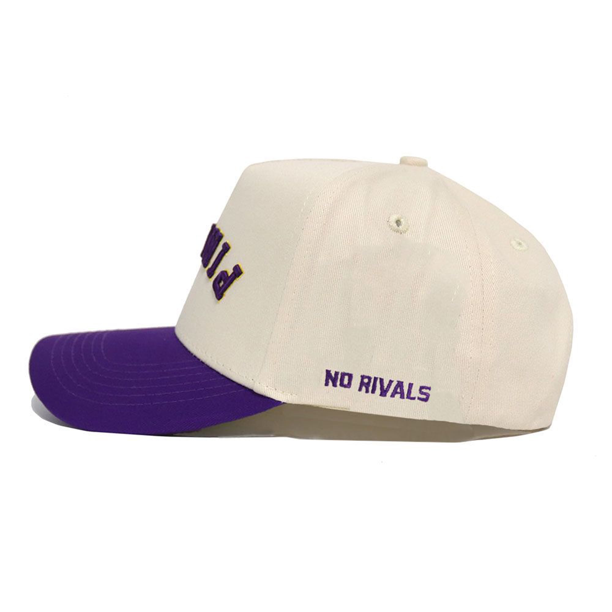 Casquette unisexe No Rivals Natural/Purple ECU Pirates Upside Down Classic Colors ajustable