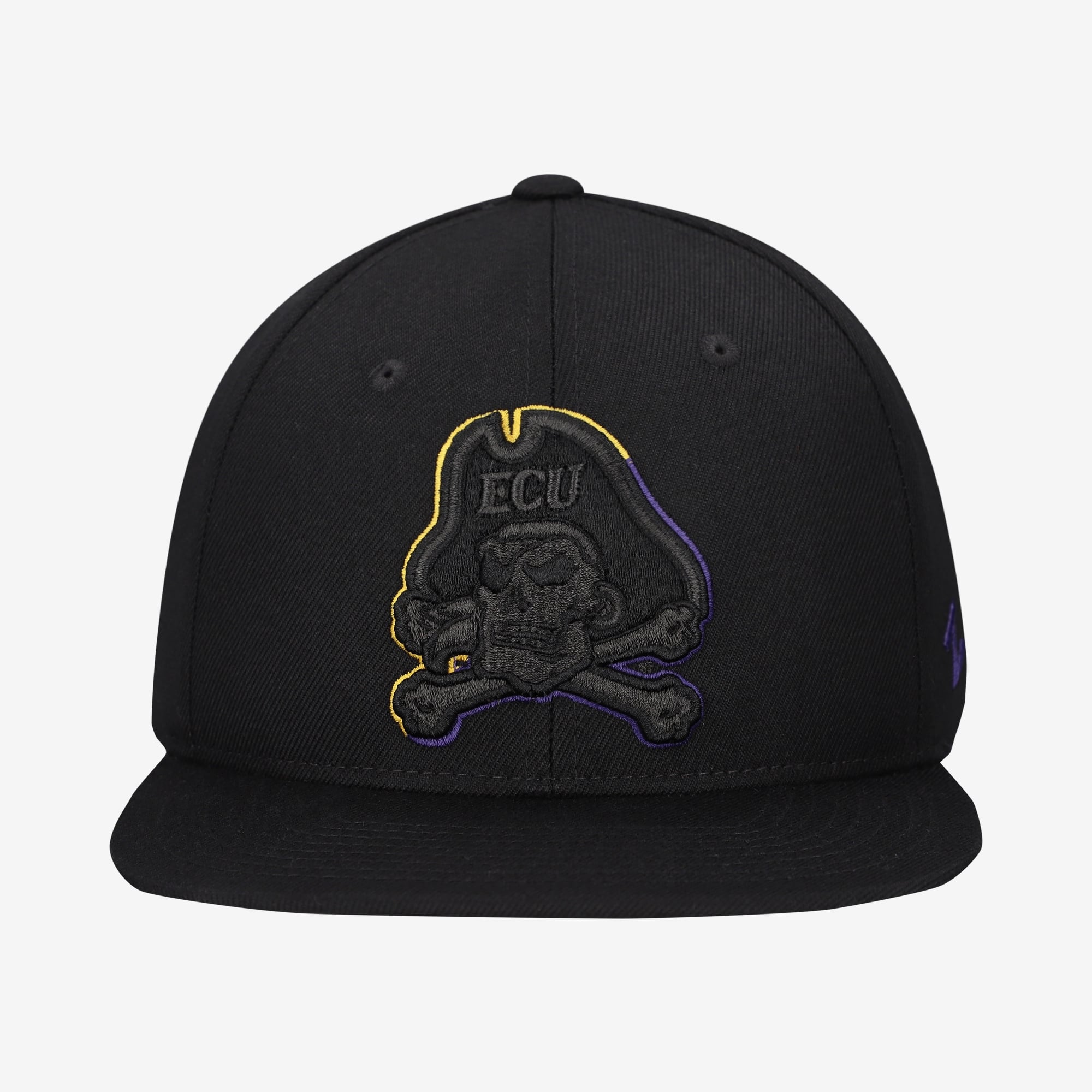 Casquette unisexe Zephyr Black ECU Pirates Slice 3D Z11 Snapback