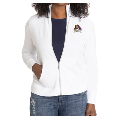 ECU Pirates Women's Fallon Full-Zip Jacket - White