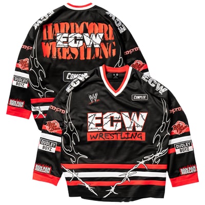 Maillot de hockey unisexe ECW Complex x WWE Hardcore - Noir