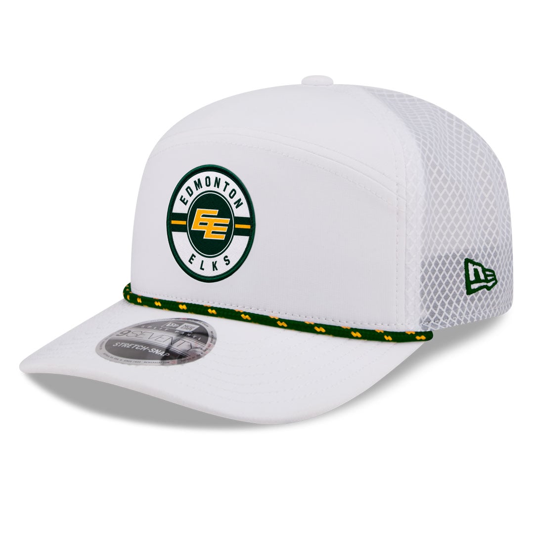 Men's New Era White Edmonton Elks 2026 Sideline Rope 9SEVETNTY Adjustable Hat