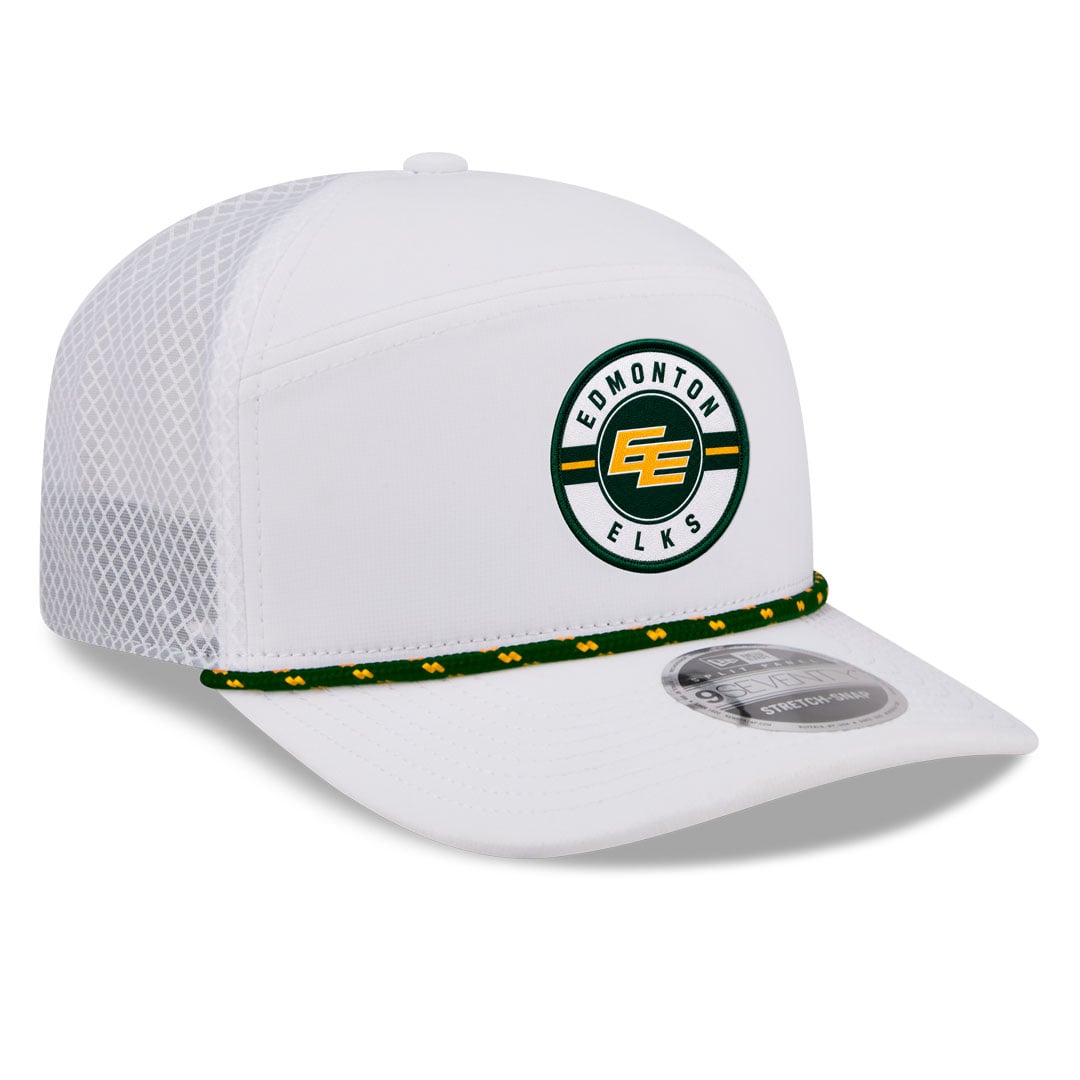 Men's New Era White Edmonton Elks 2026 Sideline Rope 9SEVETNTY Adjustable Hat